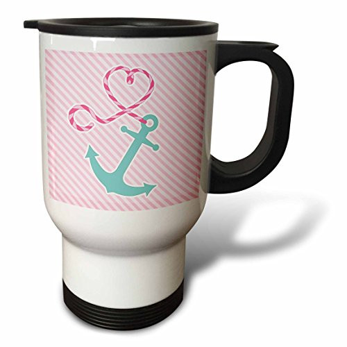 3dRose Cute Dentist Dental Hygienist Print Blue Travel Mug, 14-Ounce