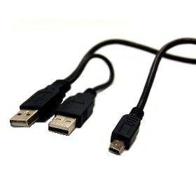 Micro SATA Cables USB 2.0 Y Cable A Male to A Male and 5 Pin Mini
