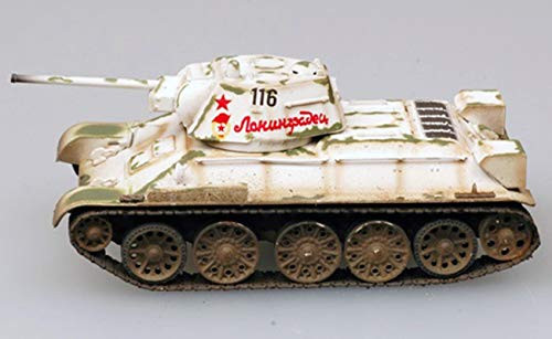 Easy Model WW2 Russian Army T-34 76 Model 1943 Spring Camouflage Tank 1 72 diecast