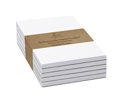 A7 note pad  plain  pack of 5  80gsm  50 sheets per pad  Zero plastic packaging