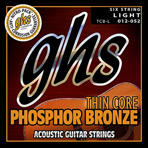 GHS -Thin Core Phosphor Bronze - Acoustic String Set - Light - 012-052 -TC-GBL SET-