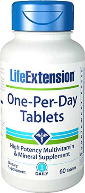 Life Extension One-Per-Day Tablets Once-Daily Multivitamin  and  Mineral Supplement 60 Tablets