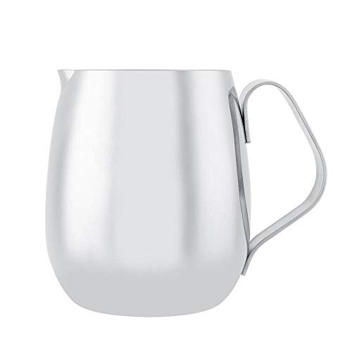Ichiias Milk Frothing Pitcher Thick Stainless Steel Milk Frothing Pitcher Latte Coffee Cup Mug Jug-600ml- Ichiias Milk Frothing Pitcher Thick Stainless Steel Milk Frothing Pitcher Latte Coffee Cup Mug Jug-600ml-