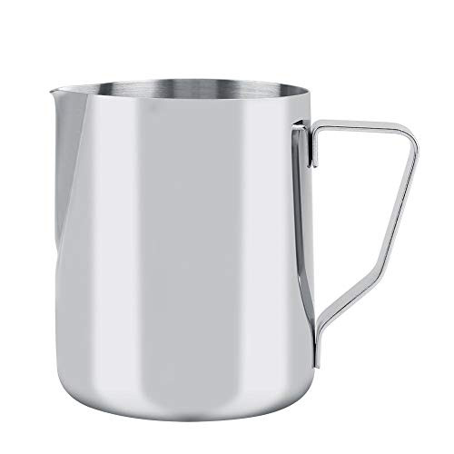 Ichiias Milk Frothing Pitcher  Stainless Steel Milk Frothing Cup Coffee Pitcher Jug Latte Art Tools-600ml-