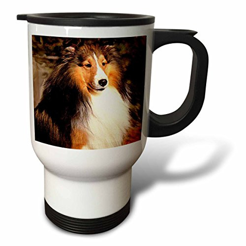 3dRose Sheltie Puppy Travel Mug, 14-Ounce