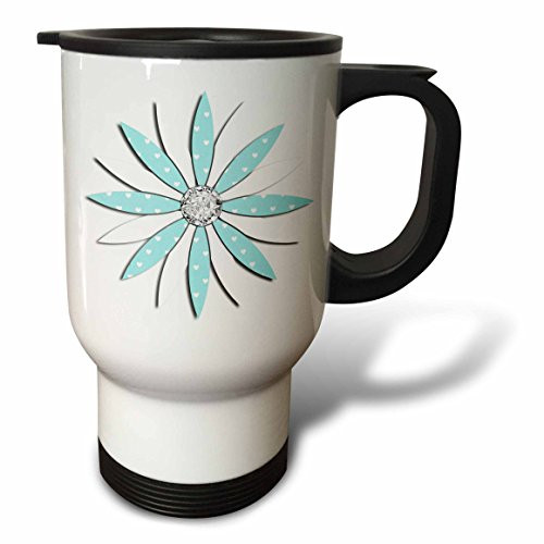 3dRose Zodiac Series Metal Leo Look Art Stainless Steel Travel Mug, 14-Ounce