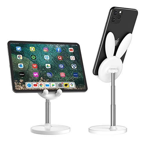Cell Phone Stand Angle Height Adjustable Nediea Cell Phone Stand for Desk Cute Rabbit Phone Holder Stand for Desk Compatible with All Mobile Phones iPhone Samsung Pixel iPad Tablet-4-13in- -White- Cell Phone Stand Angle Height Adjustable Nediea Cell Phone Stand for Desk Cute Rabbit Phone Holder Stand for Desk Compatible with All Mobile Phones iPhone Samsung Pixel iPad Tablet-4-13in- -White-