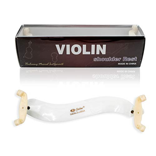AGOOBO Violin Shoulder Rest White Adjustable Violin Shoulder Rest For 4 4 And 3 4 For Beginners and Professionals AGOOBO Violin Shoulder Rest White Adjustable Violin Shoulder Rest For 4 4 And 3 4 For Beginners and Professionals