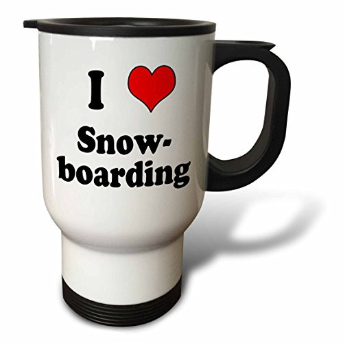 3dRose tm_173383_1" I Love Snowboarding, Heart Stainless Steel" Travel Mug, 14 oz, Multicolor 3dRose tm_173383_1" I Love Snowboarding, Heart Stainless Steel" Travel Mug, 14 oz, Multicolor