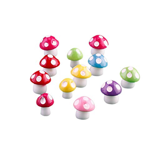 Yardwe 50pcs Mini Resin Mushroom Fairy Miniature Garden Ornaments Mushrooms Set for Garden Dollhouse Flower Pots Bonsai Micro Landscape Decor Yardwe 50pcs Mini Resin Mushroom Fairy Miniature Garden Ornaments Mushrooms Set for Garden Dollhouse Flower Pots Bonsai Micro Landscape Decor