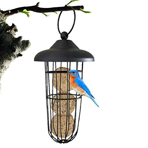 SANTITY Iron Bird Feeder Outdoor Bird Feeder Hanging Fat Ball Holder Squirrel Proof Metal Bird Feeder Bird Food Dispenser Feeding Tool SANTITY Iron Bird Feeder Outdoor Bird Feeder Hanging Fat Ball Holder Squirrel Proof Metal Bird Feeder Bird Food Dispenser Feeding Tool