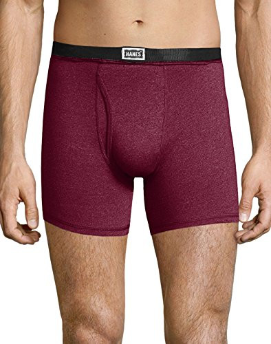 Hanes Mens 1901 Heritage Dyed Boxer Briefs Assorted 4-Pack  M  Assorted