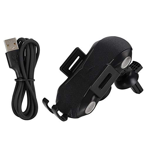 ASHATA Qi Wireless Car Charger Mount  10W 7.5W 5W 360° Rotation Fast Charging Car Phone Holder  Auto-Clamping Wireless Charger Vehicle-Mounted Bracket for Android iOS QI-Enabled Smartphone