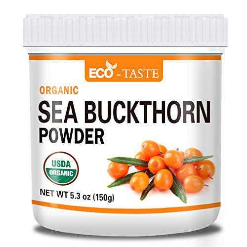 Organic Sea Buckthorn Powder  5.3oz-150g-  100 percent  Pure  Vegan Friendly  No Additives  Non-GMO