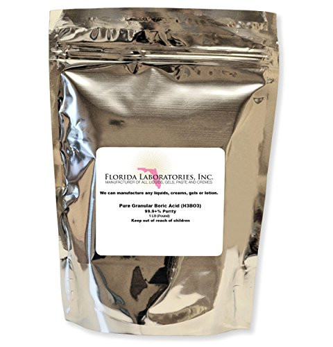 Florida Laboratories Boric Acid Pure Fine Granular Powder 1 Lb.Create Your own Solution. 100 Household Uses