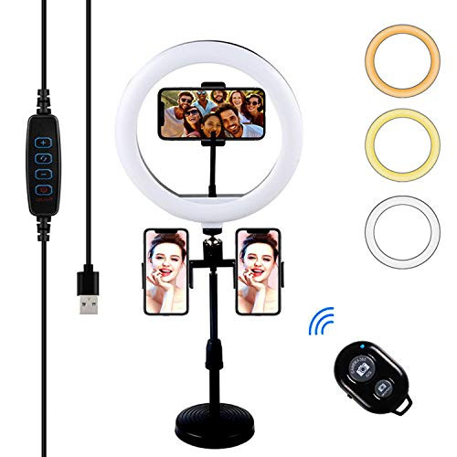 10Ring Light with Stand  LED Ring Light with Stand and Phone Holder for YouTube Video Live Stream Makeup Photography  Dimmable Selfie Ring Light with 3 Light Modes  and  11 Brightness Level
