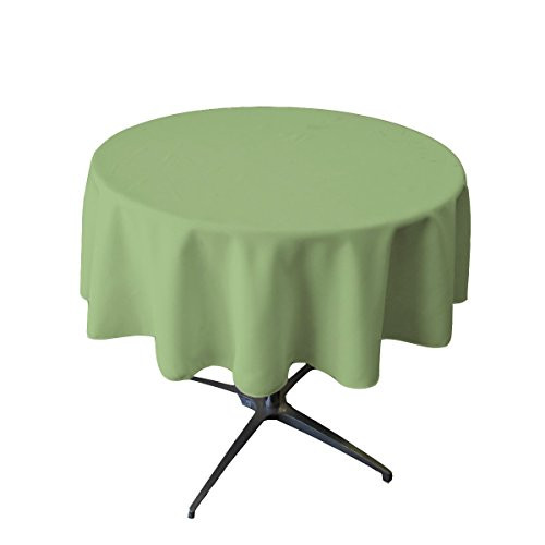 BROWARD LINENS Tablecloth Polyester Round 64 Inch -Sage- BROWARD LINENS Tablecloth Polyester Round 64 Inch -Sage-
