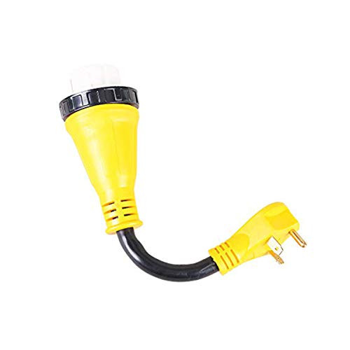 Epicord RV Camper Power Adapter Cords 30 amp Male Plug to 50 amp Female with Twist lock Adapter RV Dogbone Electrical Adapter  12 inch  10 3 AWG