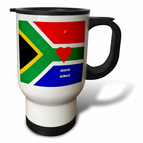 3dRose I Love Denmark Travel Mug, 14-Ounce