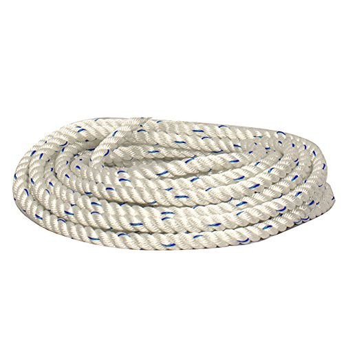 Madaco Roof Construction Fall Protection Heavy Duty Industrial Safety 30FT 3-Strand Polypropylene Rope ANSI OSHA L-030