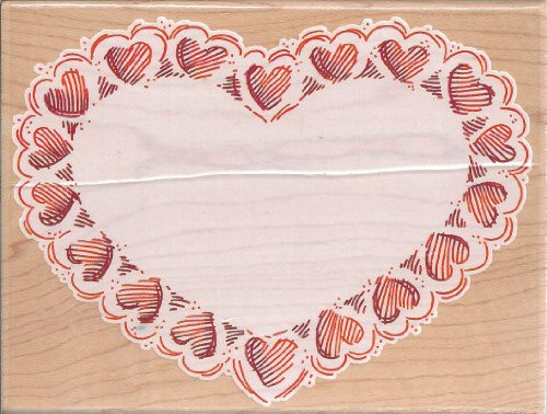 Heart of Hearts Wood Mounted Rubber Stamp -R066-