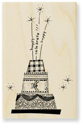 Sweet Montage Wood Mounted Rubber Stamp -M147-
