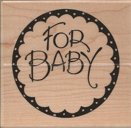 Baby Topper Wood Mounted Rubber Stamp -W045-