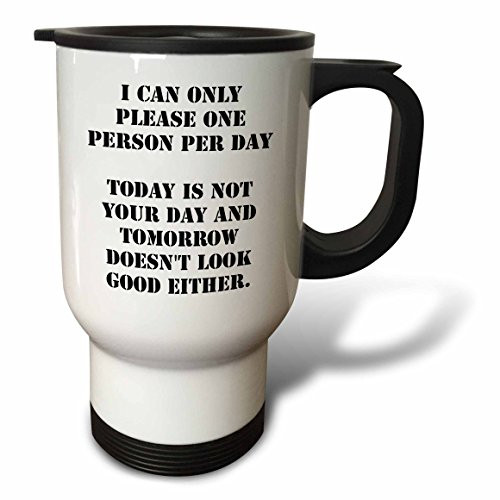 3dRose tm_214440_1 Youre my favorite pain in the ass Travel Mug, 14 oz, Stainless Steel, White