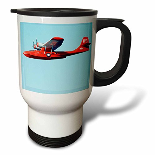 3dRose tm_91296_1" Aircraft Pby Catalina of Mn Wing, Aviation Bernard Fried" Travel Mug, 14 oz, Multicolor