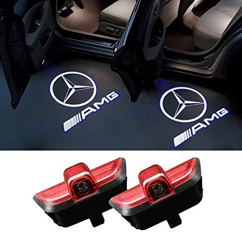 LONGSNOL 2pcs Door Light Logo for Benz W204 Car Door Light Projector LED Courtesy Welcome Light Compatible with Benz -W204- C200 C230 C260 C280 C300 Emblems Logo Laser Projector Ghost Shadow Light