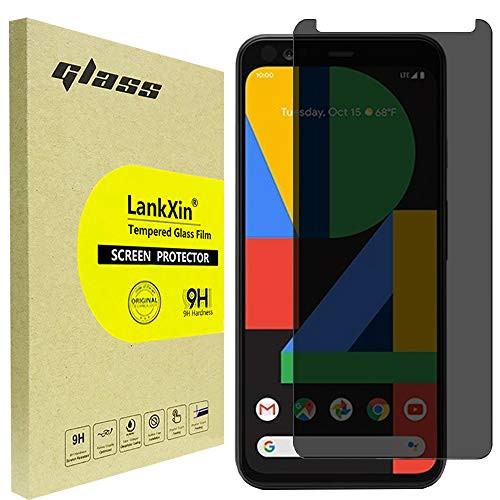 Privacy Screen Protector for Google Pixel 4 ?LankXin Anti Spy Tempered Glass Protector for Google Pixel 4 -HD Clear --Anti-Scratch- -Google Pixel 4-