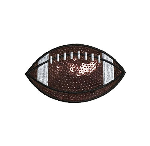 Sequin 3-1 2 inch Football - Sports Ball - Iron on Applique Embroidered Patch Sequin 3-1 2 inch Football - Sports Ball - Iron on Applique Embroidered Patch