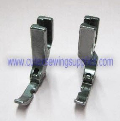 Cutex Brand Industrial Sewing Machine Narrow Left  and  Right Hinged Zipper Cording Foot Set