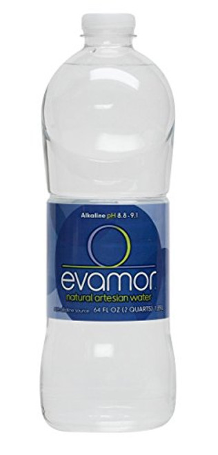 Evamor Natural Alkaline Artesian Water  64-Ounce -Pack of 6-