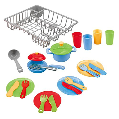 Kids Dish Drainer and Kitchenware Set