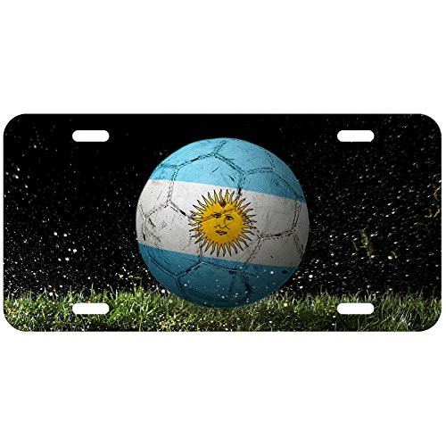 ExpressItBest High Grade Aluminum License Plate - Flag of Argentina -Argentinian- - Soccer