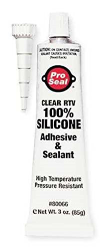 PRO-SEAL 80066 RTV Silicone Sealant  3 oz Tube  Clear