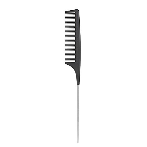 Pintail Comb  Anself Salon Plastic Hair Cutting Comb Styling Comb  Stainless Steel Handle  Professional Barber Hairdressing Comb  Tail Comb for All Hair Types