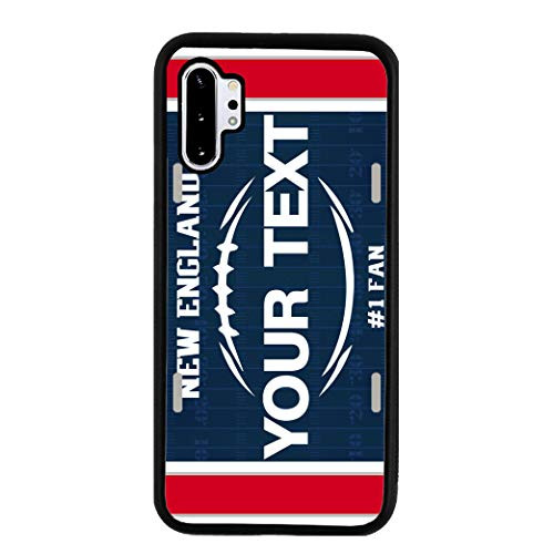 BRGiftShop Personalized Custom Name Football Team New England Rubber Phone Case for Samsung Galaxy Note 10 Plus