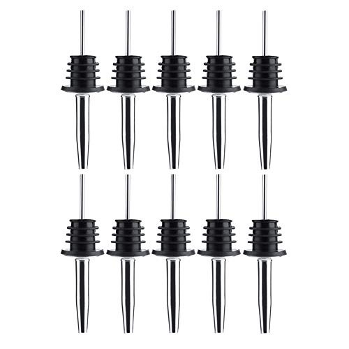Pourer - Stainless Steel Wine Bottle Pour Flow Pourer  Spout Stopper  10Pcs