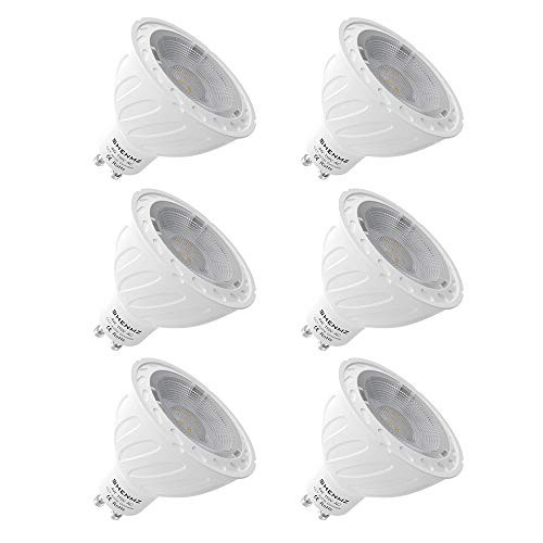 SHENMZ GU10 Dimmable LED Bulbs  4W -50W Equivalent-  GU10 Base Halogen Replacement Bulb  4000K Daylight  120°  120V?550Lm  Track Lighting  Indoor Recessed Cans  Pack of 6 -4000K-