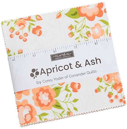 Apricot and Ash Charm Pack by Corey Yoder  42-5 Inch Precut Fabric Quilt Squares