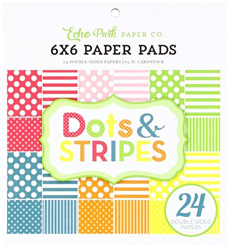 Echo Park EPPDS17082 Dots Stripes Spring Paper Pad  6x6