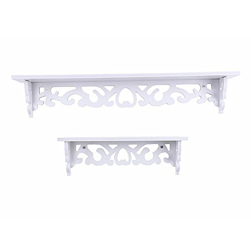 ROBTLE Floating Shelves Wall Mounted  Shelf Display Floating Nesting Wall Decorative Mount Ledge Storage White