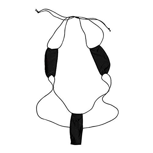 ZTie Teeny Weeny Sling Shot Lingerie Micro Bikini Set Extreme Swimsuit One-Piece Teddy for Women -Black-