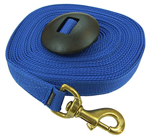 Intrepid International Lunge Line with Rubber Stopper  Blue  25-Feet