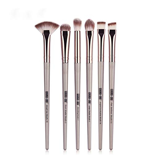 A Set of Eye Makeup Brushes Set Eyeshadow Brush for Beginner Beauty Makeup Tools -Gold  OneSize-