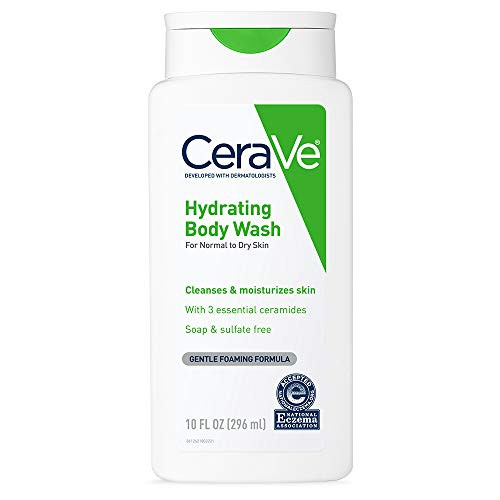 CeraVe Body Wash for Dry Skin - 10 Ounce - Moisturizing Body Wash with Hyaluronic Acid - Sulfate  and  Fragrance Free