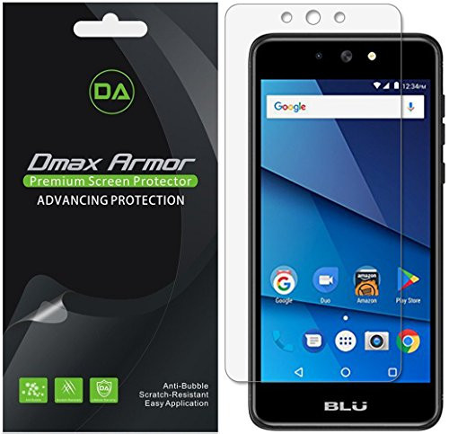 -6-Pack- Dmax Armor for BLU Advance 5.2 Screen Protector  Anti-Bubble High Definition Clear Shield