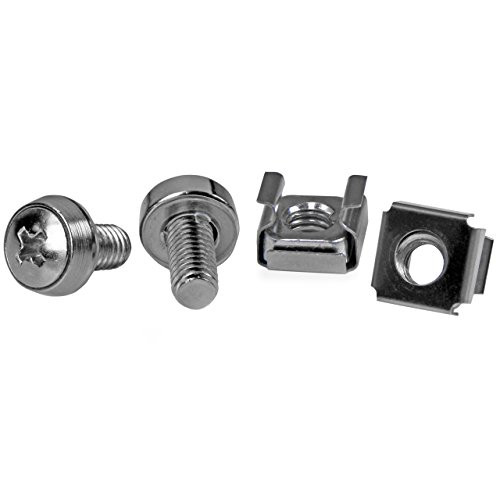 StarTech.com 50 Pkg M6 Mounting Screws and Cage Nuts for Server Rack Cabinet